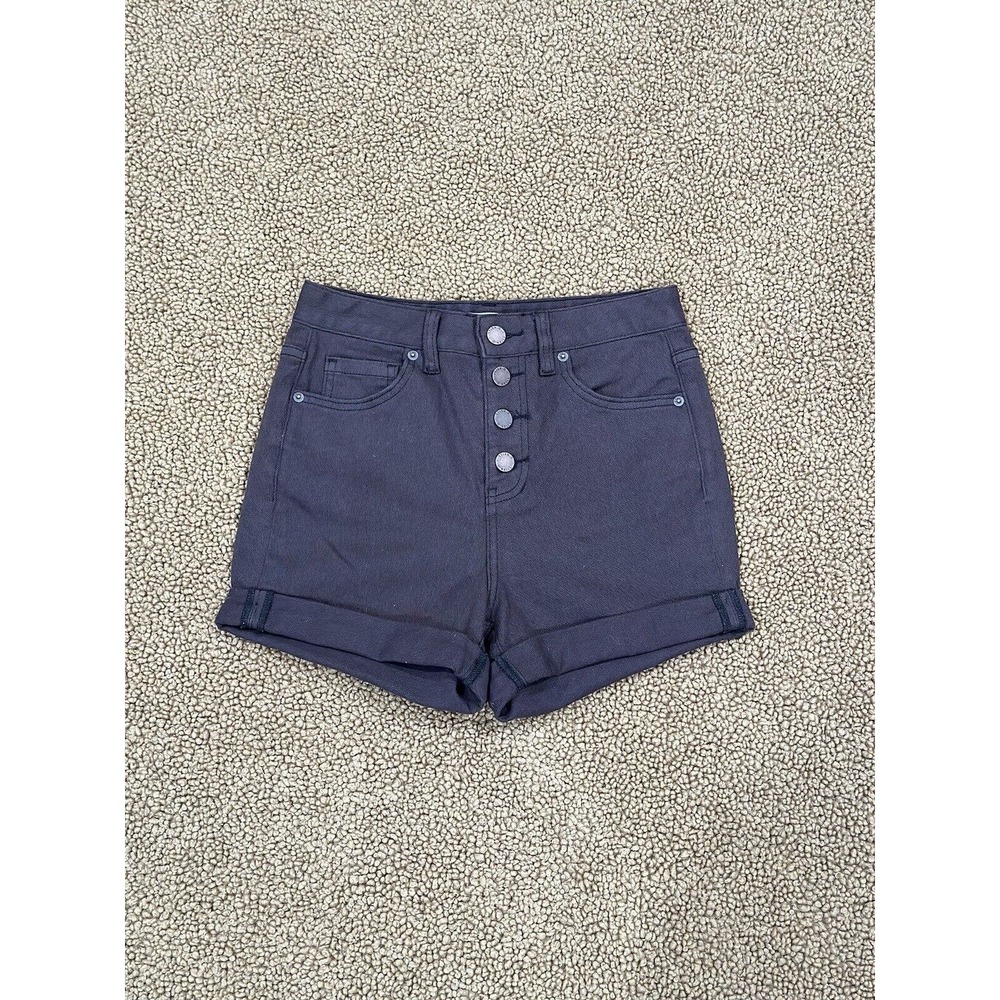 Womens Oniell High Waisted Shorts Dark Grey 4 Button Closure Size 26